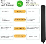 PATIO PLUS Rotary Washing Line Cover 16x16x165cm 600D Oxford PVC Black view 7