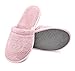 Arus Women's Organic Turkish Terry Cotton Memory Foam Spa Slippers Pink S/M