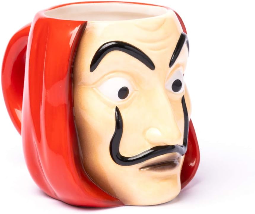 Grupo Erik Ceramic Mug - Money Heist Mask, 3d Money Heist Mask
