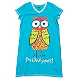 Lazy One Womens' V-neck Cotton Nightshirt 