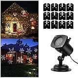 SOLLED Christmas Projector Lights 12 Pattern LED Light Projector/Star Shower Projector Light - Holiday Spotlight with RF Wireless Remote Perfect for Patio Xmas, Wedding,Holiday,Party Decor (02)