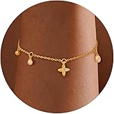 FUCJOEE Valentines Bracelets for Women, Dainty Gold Bracelet 14K Gold Plated Pearl Shell Heart Charm Bracelet Cute Charm Bracelets for Women Trendy Non Tarnish Gold Jewelry Valentines Day Gifts