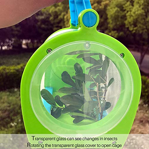 BlueStraw Kids Bug Catcher Critter Case, Portable Exploration Bug House Butterfly Dragonfly Cage Insect Collecting with Carrying Handle Outdoor Nature Educational Kit for Child Boys Grils Gifts