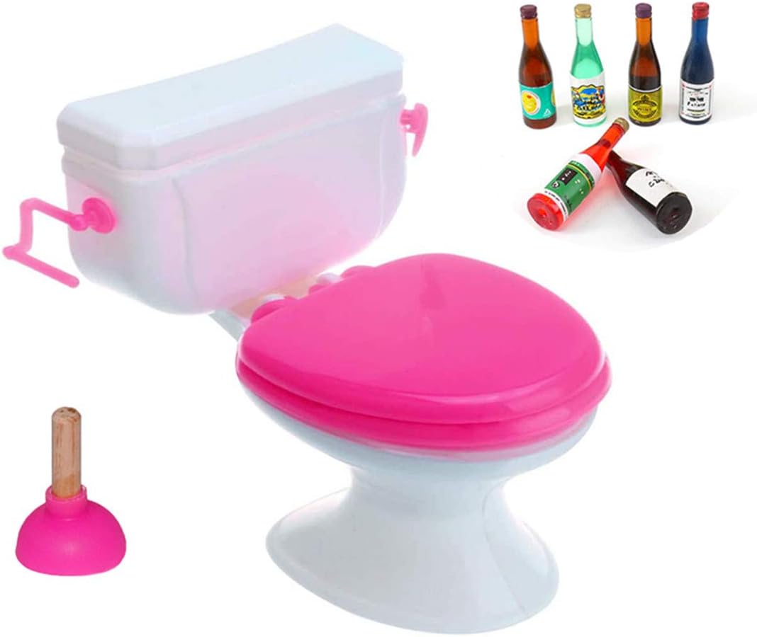 ASSUN Mini Toilet Toys Toilet Gift Small Toilet Assembly Toy Mini Toilet Cake Topper