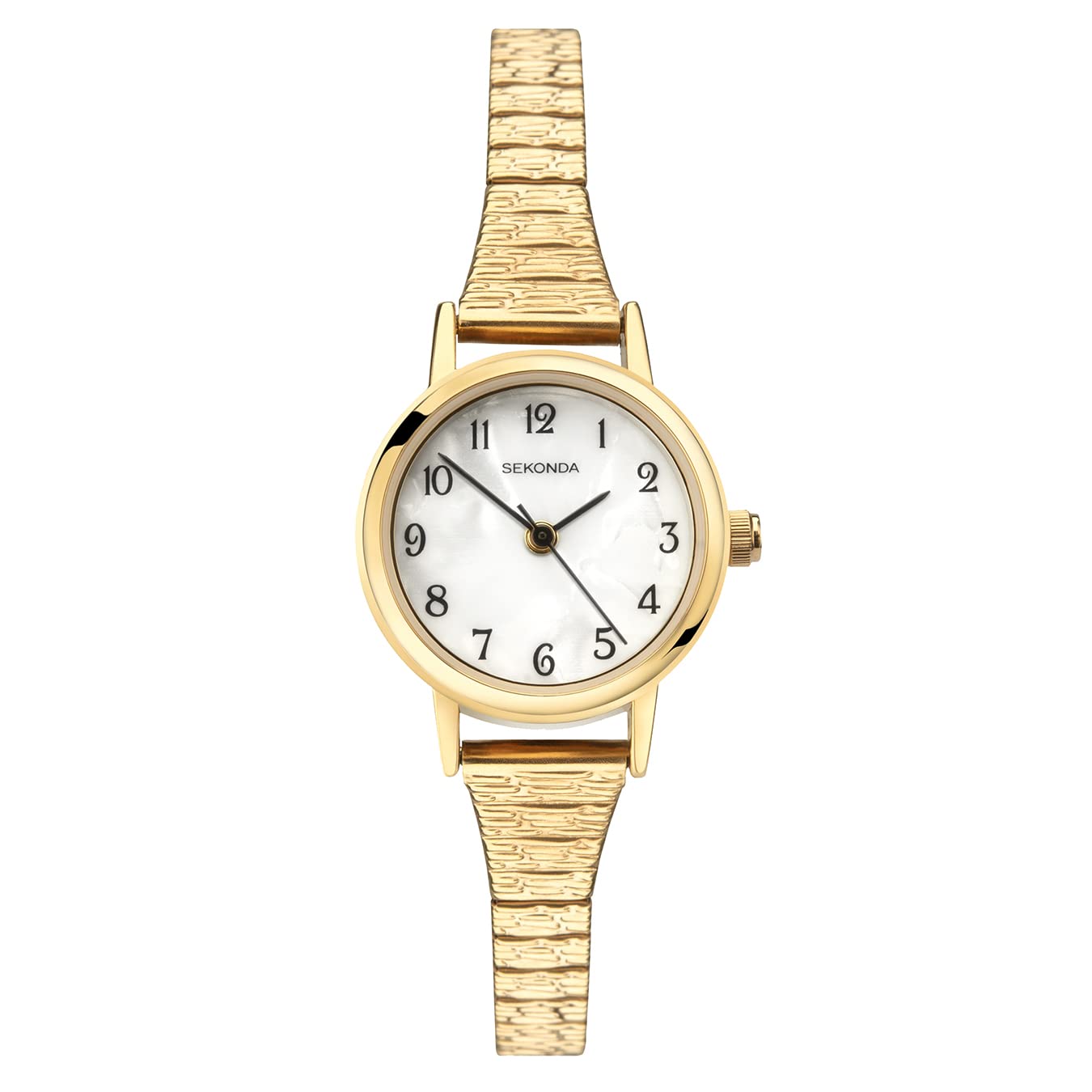 Sekonda Ladies Quartz Watch with Mother Of Pearl Dial Analogue Display and Gold Stainless Steel Plated Bracelet 4677.27