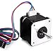 AUKUYEE CNC Shield Contoller Kits for 3D Printer, Includes CNC Shield V3.0,Nema 17 Stepper Motor, A4988 Stepper Motor Driver, Heat Sinks, Perfectly Compatible with GRBL