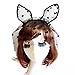 Goege Sexy Dot Rabbit Bunny TUTU Ears Lace Gauze Veil Hair Mask
