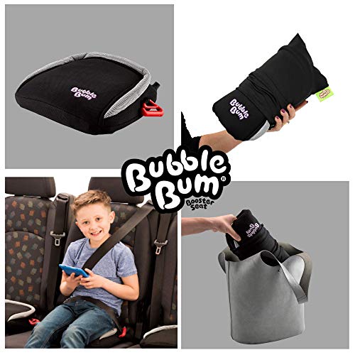 asiento elevador inflable para automóvil sin respaldo bubblebum, negro