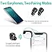 Wireless Earbuds, Syllable Bluetooth Headphones V5.0 Noise Isolation Earphones In Ear Stereo Bass Sweatproof Mini Running Earpiece with Mic for iPhone Samsung iPad and Most Android Phones