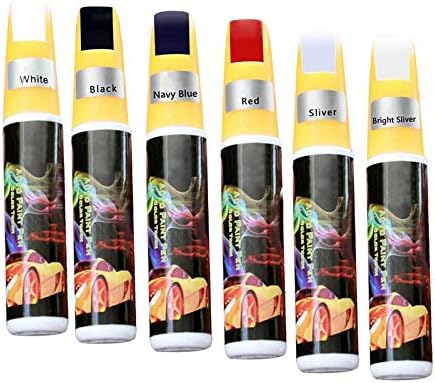 Amazon 6色車の傷ペンキ修理ペン修理絵画市場ペン自動車車の塗装ケア赤黒白シルバーグレー ペイント 車 バイク