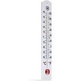 MARATHON Vertical Outdoor Wall Thermometer, 16 Inch Weather-Resistant Temperature Gauge with Large Easy-Read Numbers