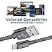 USB Type C Cable,JSAUX(2-Pack 6.6FT)USB-C to USB A 2.0 Fast Charger Nylon Braided Cord for Samsung Galaxy S8 plus Note 8 A8(2018),Moto Z Z2,LG V30 V20 G5 G6,Google Pixel,Nintendo Switch and More(Grey)