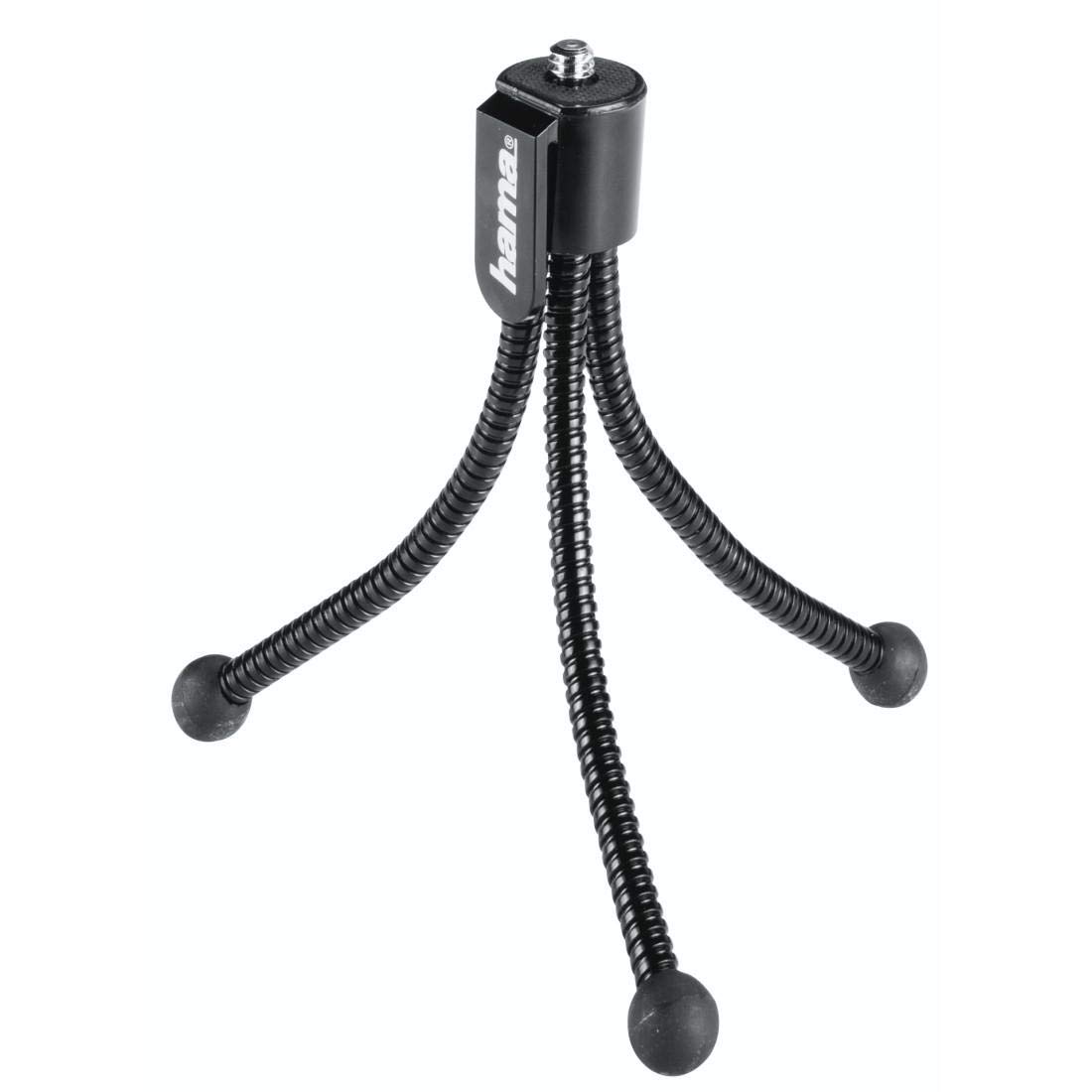 Hama Handy Mini Tripod with Flexible Legs and Mounting Clip Black