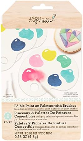 Sweet Sugarbelle Paint Edibles Paint Palette with Brushes Trendy (6 Pieces) 378975