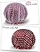 Mesehome Adult Extra Large Shower Cap For Long Hair(2 Pack)-Socialite Stylish Design Mold Resistant Cap For Men Women & Children-Waterproof Bathing Accessories (Red plum+Wine red spot)