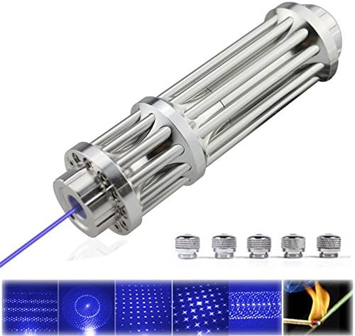 Blue 450nm Pointer / adjustable focus Set (5W silver)