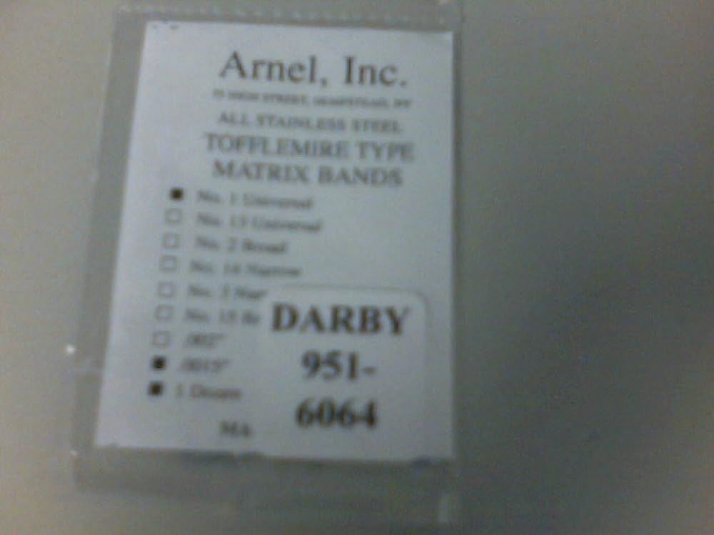Matrix Bands Tofflemire .0015 Adult Universal #1 12/Pack