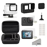 Kupton Accessories for GoPro Hero 7/6/ 5/ Hero (2018) Starter Kit Travel Case + Housing Case + Screen Protector + Lens Cover + Silicone Cover for Go Pro Hero7 Hero6 Hero5 Outdoor Sport Kit