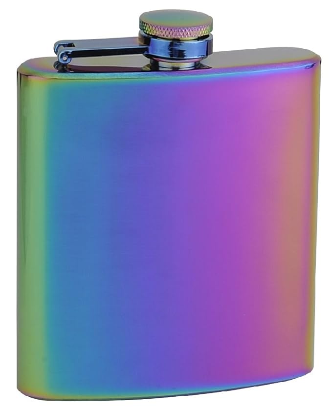 Top Shelf Flasks Rainbow Colored Hip Flask, 6 oz Amazon.co.uk Kitchen