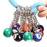 Ferbixo 16 PCS Snooker Ball Set Keychain Billiards Pool Keyring Gift 25mm