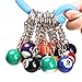 Femitu Billiard Ball Keychain Pool Keying 25mm (Pack of 16)