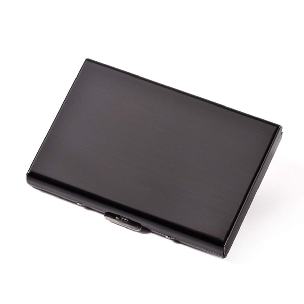 EASTNIGHTS RFID Credit Card Holder for Women and Men, Stainless Steel Credit Card Wallet for Holding Debit Card and ID Card (add 5PCS Card Slots)
