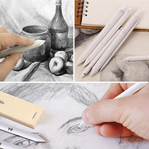 Koogel 22 Pcs Shading Tools for Drawing, Student Sketch Drawing Tools Student Artist Sketch Drawing Blending Stump for Student Artist Charcoal Sketch Drawing Tools