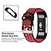 iGK Silicone Replacement Bands Compatible for Fitbit Charge 2, Adjustable Breathable Sport Strap Smartwatch Fitness Wristband with Air Holes Red Large