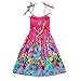 Soly Tech Kids Big Girls Flower Floral Dress Off Shoulder Bohemian Beach Dresses