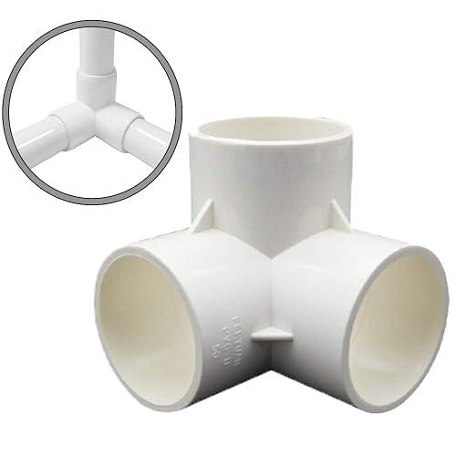 Performance PVC 3/4 Inch 3-Way Corner Elbow – Furniture Grade PVC Fitting, 100 Pack