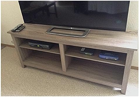 TV Stand Organizer Farmhouse Rustic Generic Flat Entertainment Center Screen Console Big Shelf Furniture 58 Inch &amp; eBook by OISTRIA