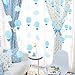 Cieovo Pastel Cloud Hot Air Balloon Garland Up Up and Away Photo Prop Perfect for Themed Birthdays, Baby Showers, Weddings Decor 110 Inch/2.8M Each, Pack of 2, Each String 36 Pieces of Paper (Blue)