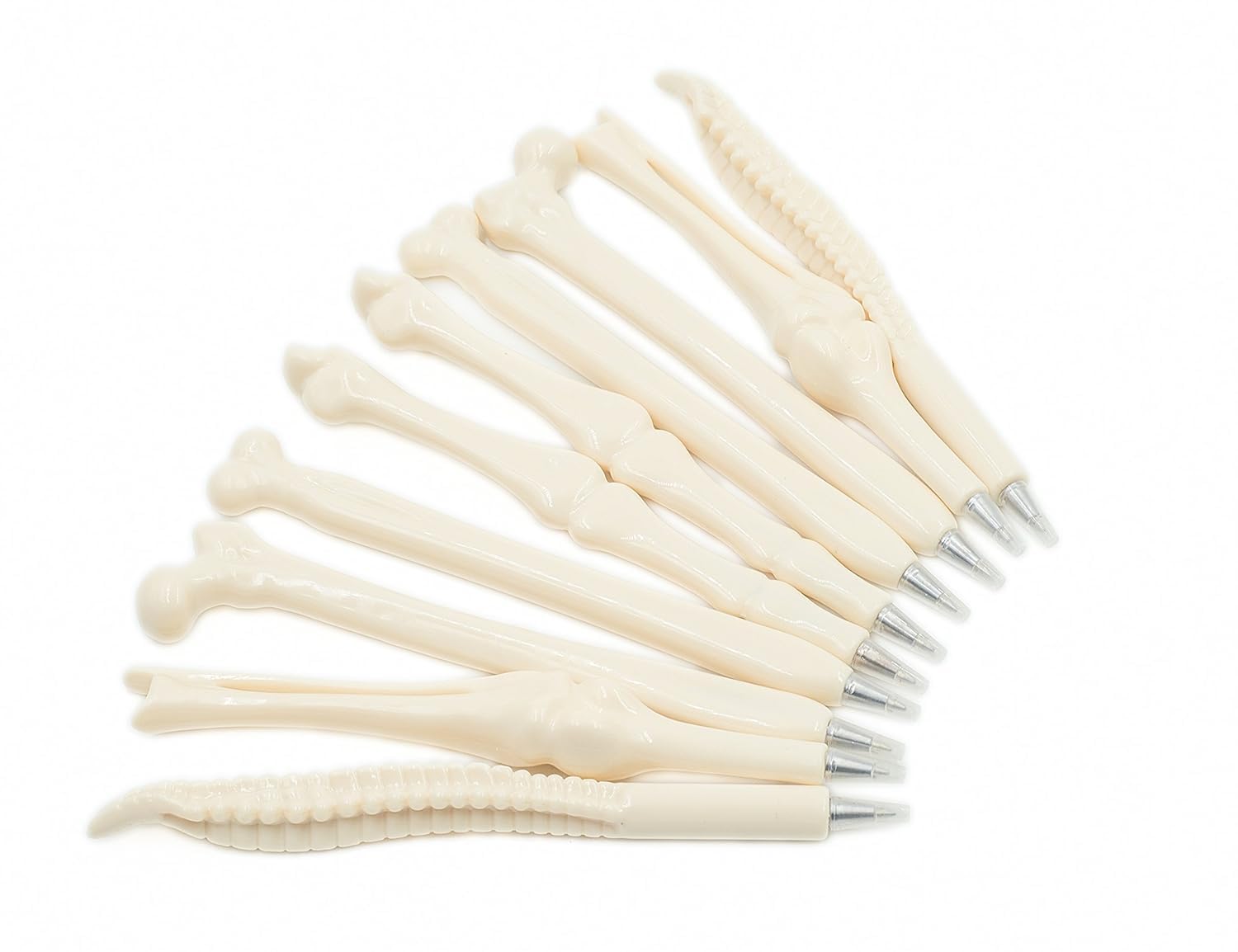 Ballpoint Pen, ICEBLUEOR Pack of 10 Creative Novelty Bone Design Shape Black Ink Ballpoint Pens for Nurse,Doctor,Friends,Artist,School,Office,Birthday Gift,Stationery Gift,Crazy Student Gift,0.7mm