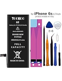 Tokmali - Batería de repuesto para iPhone 6S (4,7 pulgadas, 0 ciclos, 1715 mAh, batería de iones de litio con kit de herramientas de reparación y tira adhesiva para iPhone 6S)