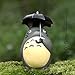 Maggift Totoro with Umbrella Statue 4inch My Neighbor Totoro Figure Decoration