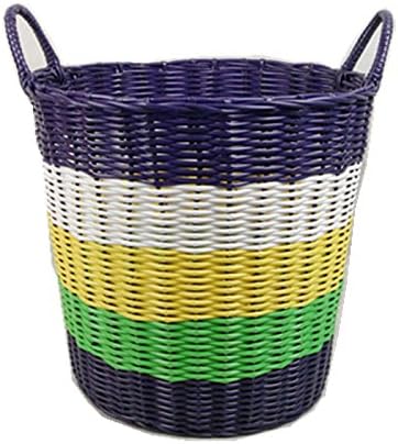 Amazon Bagehua 大きなプラスチック製の籐の籐のバスケットはランドリー洗濯汚れた衣類バスケットおもちゃ箱 大きいサイズ E を含む かご バスケット オンライン通販