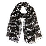 Wrapables Lightweight Cats and Musical Notes Long Scarf