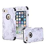 iPhone 7 Case, AOKER [Marble Design] Slim Dual Layer Anti-Scratch &Fingerprint ShockProof Clear Bumper Matte TPU Soft Rubber Silicone Protective Case Fit for Apple iPhone 7 4.7 inch (Black)