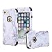 iPhone 7 Case, AOKER [Marble Design] Slim Dual Layer Anti-Scratch &Fingerprint ShockProof Clear Bumper Matte TPU Soft Rubber Silicone Protective Case Fit for Apple iPhone 7 4.7 inch (Black)