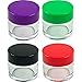 BIN BUDDY 12 Piece Mini Jars with Colored lids | 20 ml container size | 1.5