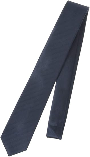 Amazon ザ スーツカンパニー 再生繊維 ヘリンボーン柄ナロータイ ネイビー系 ネクタイ 通販