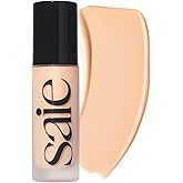 Saie Glowy Super Skin Tint Liquid Foundation - Weightless + Dewy Foundation with Lightweight Medium Coverage - Hydrating Face Makeup + Skin Care Serum Hybrid with Hyaluronic Acid - Shade 8 (1.01 oz)