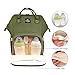 pipi bear Diaper Bag Backpack, Baby Bag for Mom Dad,Multifunction Large Diaper Backpack with Changing Pad,Water Resistant and Durable, Green