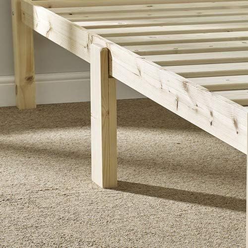 HEAVY DUTY Double 4ft 6 Pine Bed Frame - Includes centre rail and centre leg - Image 3