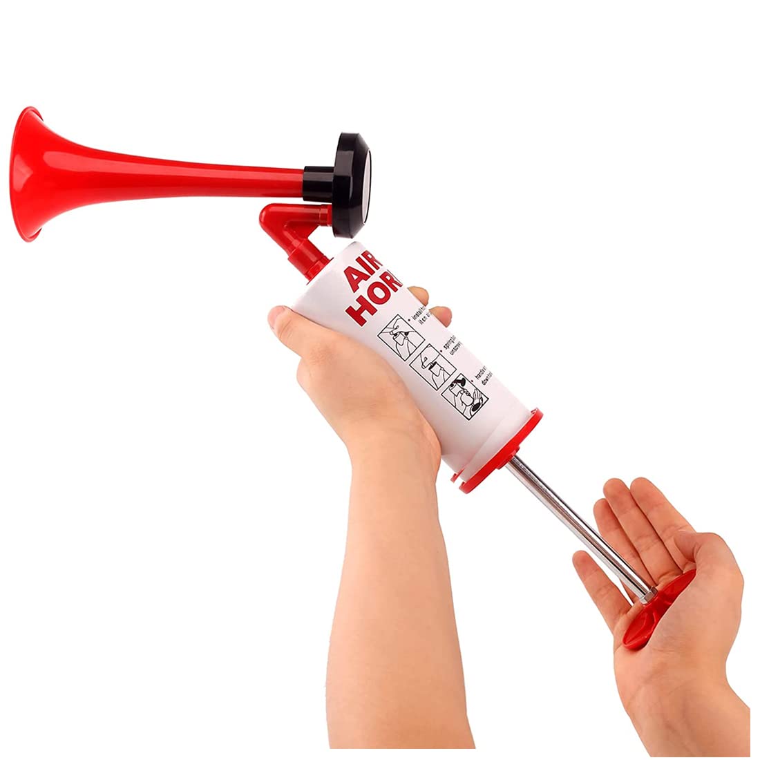 Handheld Pump Air Horn, Banhao Warning Cheering Horns Sports Events Loud Noise Maker Safety for Boats Cars Party Graduation Aggressive Animals