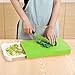 2 in 1 large plastic cutting board mat, non-slip cutting boards for kitchen with Strainer, Wash Tray, Colander, Dishwasher Safe, 16.1 Inch, Green. Camping cookware and camping accessories.