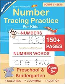 Number Tracing book for Preschoolers: Preschool Numbers Tracing Math