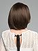 Brown Wigs for White Women Short Straight Bob Style Wig Natural Looking Synthetic Full Wig Costume Daily Party Hair Wigs with Wig Cap (Dark Brown) MLS049