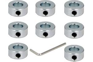 Befenybay 8pcs 1/2" Bore Shaft Collar Lock Collar Zinc Plated Solid Steel with Set Screw