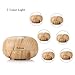 Sisfung Essential Oil Diffuser, 300mL Ultra Quiet Wood Grain Aromatherapy Diffuser With 7 Color LED, 4 Timer and Waterless Auto Shut-off Suitable for Baby, Old People and Young People